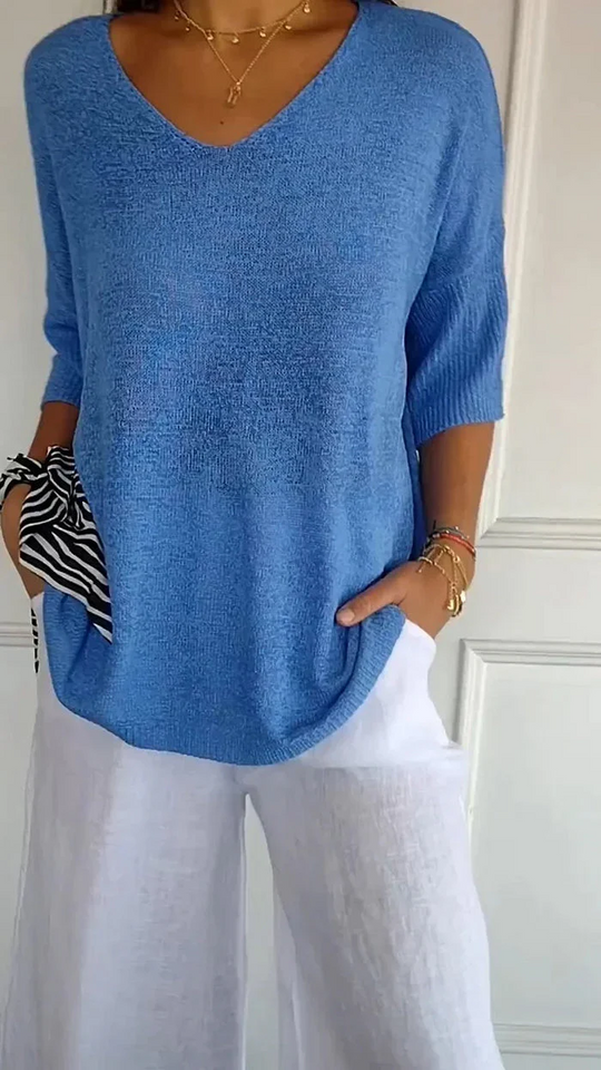 EB | Damen Langarm Shirt Stricktop