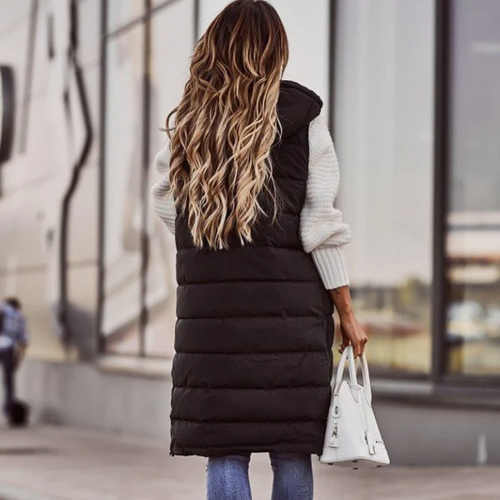 EB | Damen Leichte Steppjacke Daunenjacke Lang