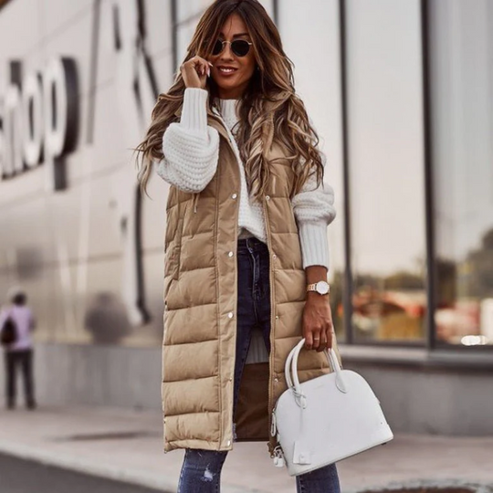 EB | Damen Leichte Steppjacke Daunenjacke Lang