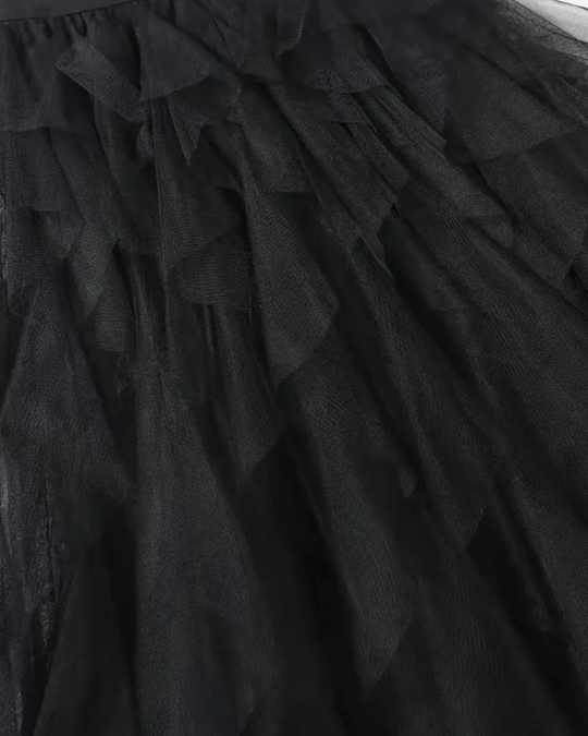 EB | Damen Langer Rüschenrock Midirock