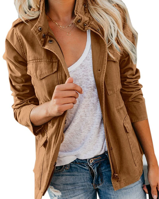 EB | Damen Kurz Jeansjacke Weinlese