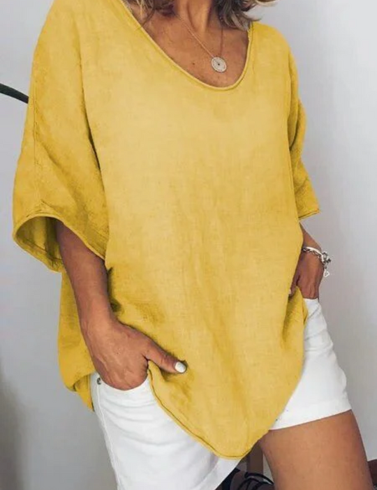 EB | Damen Oversized T-Shirt Weiß