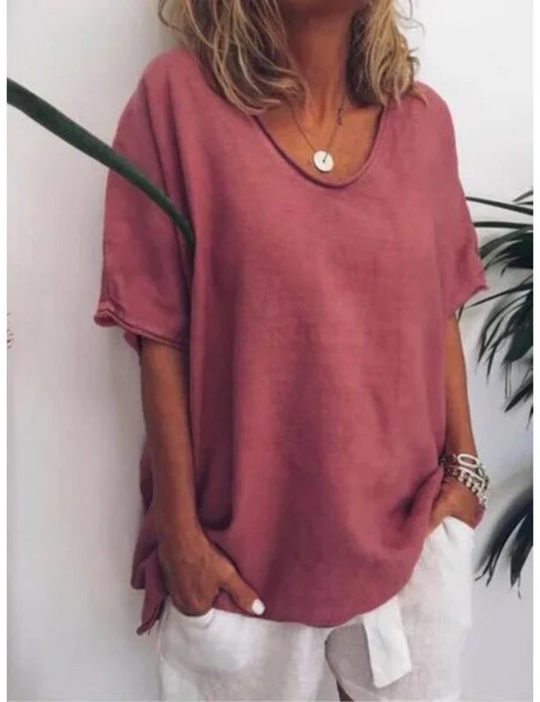 EB | Damen Oversized T-Shirt Weiß