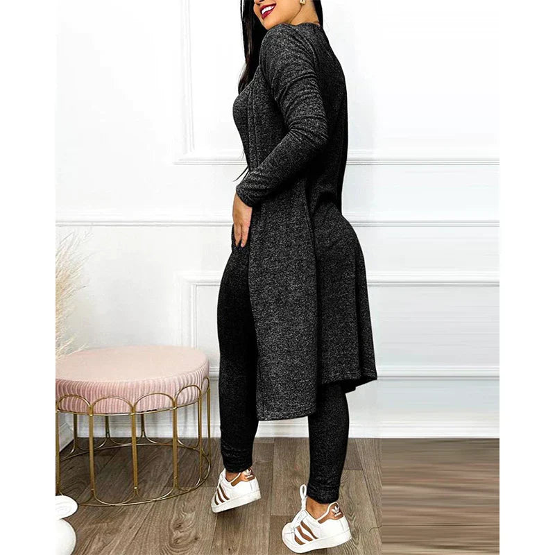 EB | Damen 3 Teiliges Loungewear Satz mit Jacke
