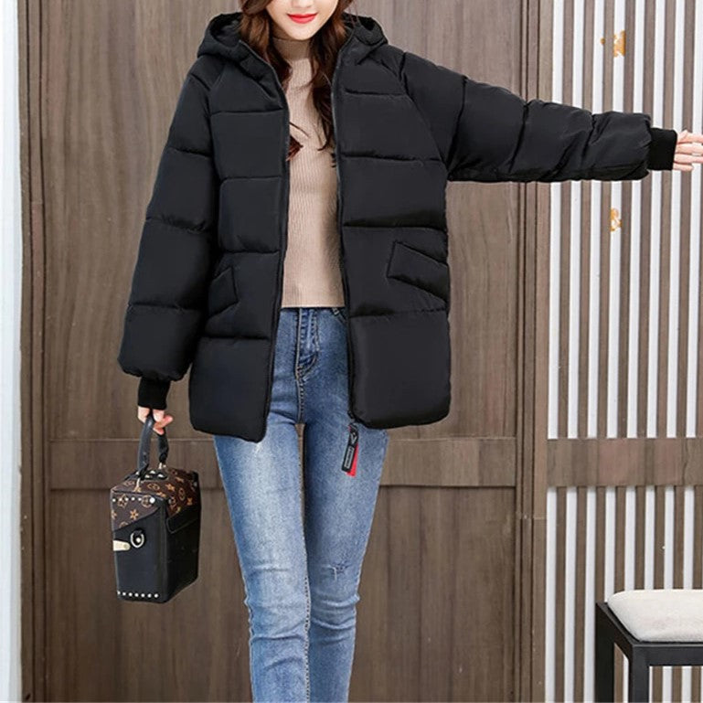 EB | Lange mit Kapuze und Lockerer Schnitt für Frauen Ideal für Den Winter