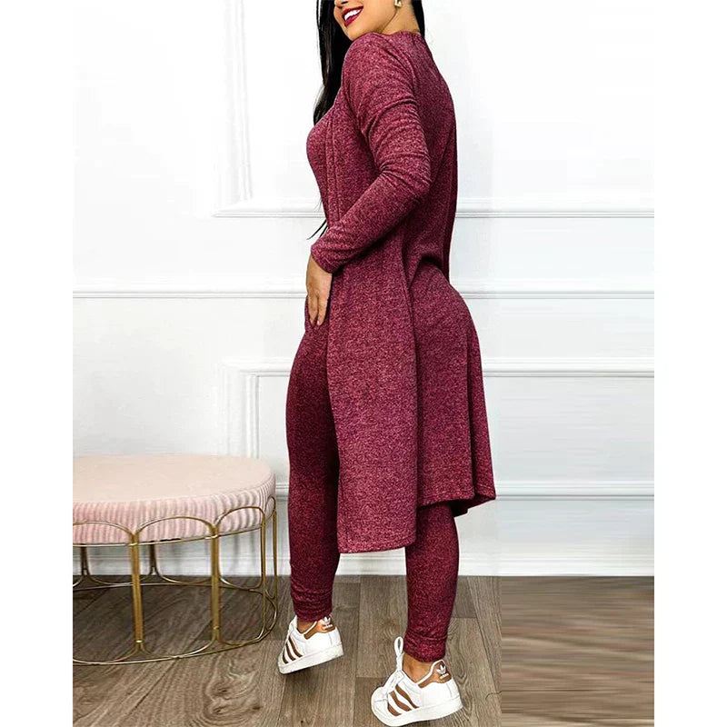 EB | Damen 3 Teiliges Loungewear Satz mit Jacke
