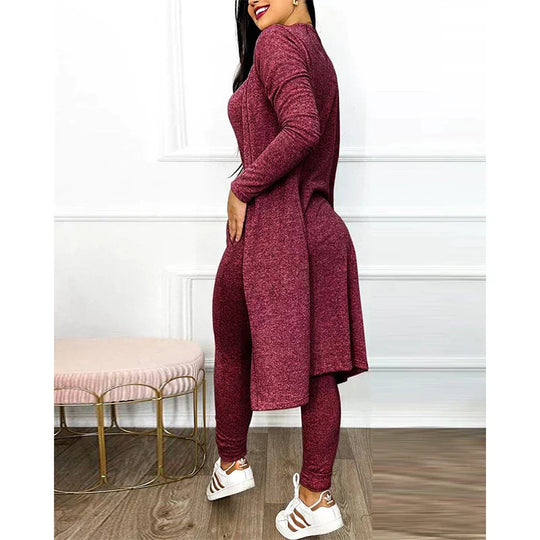 EB | Damen 3 Teiliges Loungewear Satz mit Jacke