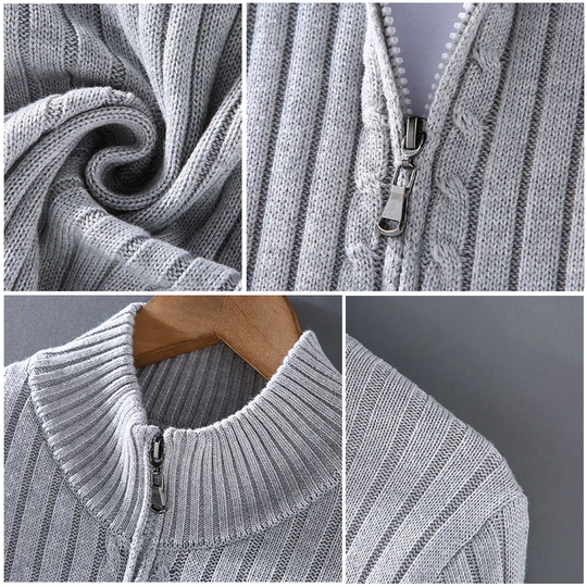 EB | Merino Strickjacke mit Reißverschluss