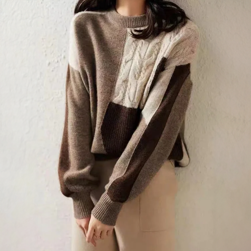 EB | Bequemer Langarm Rundhals Pullover