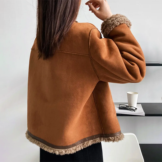 EB | Vintage Wildlederjacke - Warmer und Bequemer Schnitt