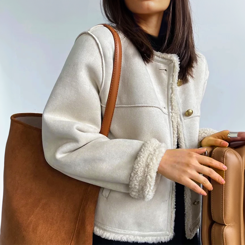 EB | Vintage Wildlederjacke - Warmer und Bequemer Schnitt