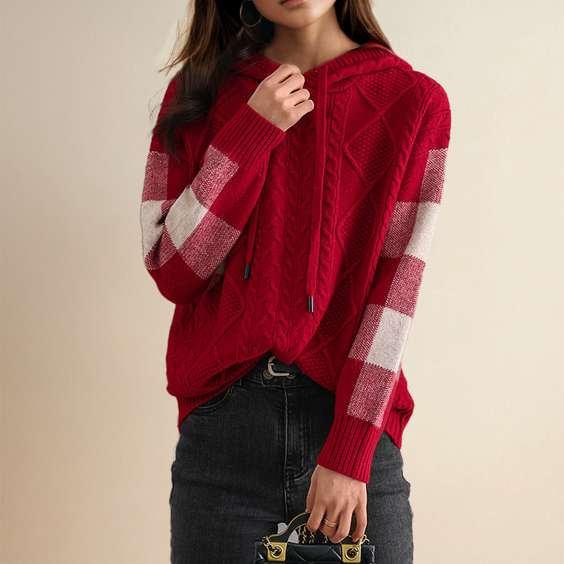 EB | Strickpullover mit Kabelmuster Weich und Warm Perfekt für Herbst und Winter
