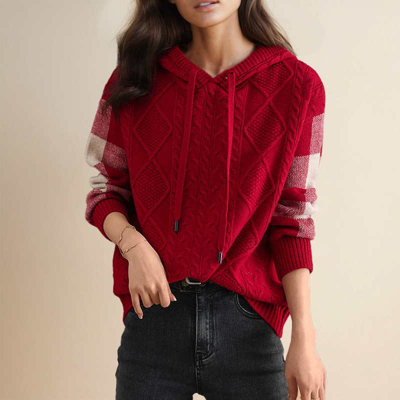 EB | Strickpullover mit Kabelmuster Weich und Warm Perfekt für Herbst und Winter