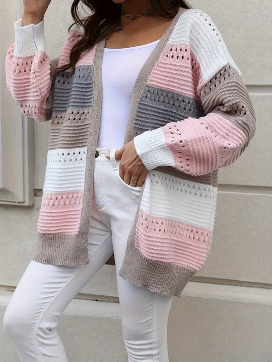 EB | Strickjacke mit Farbblockierungen