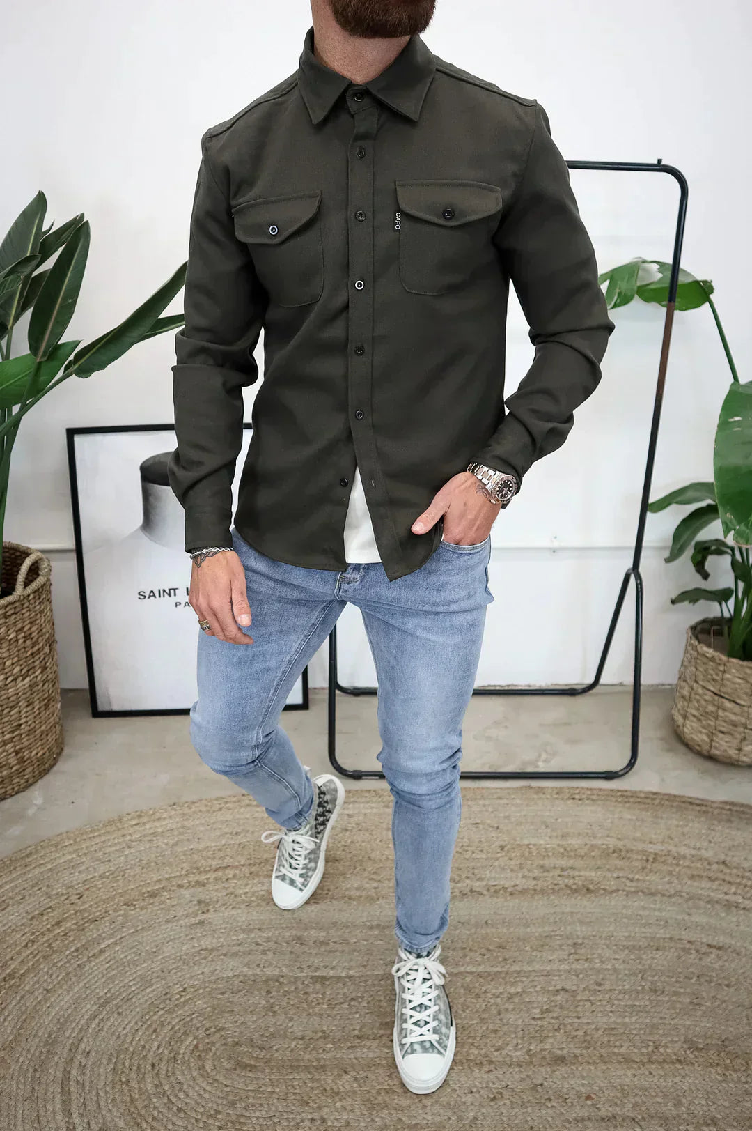 EB | Premium-Jacke mit Knopfverschluss für Herren Stylische und Bequeme Jacke
