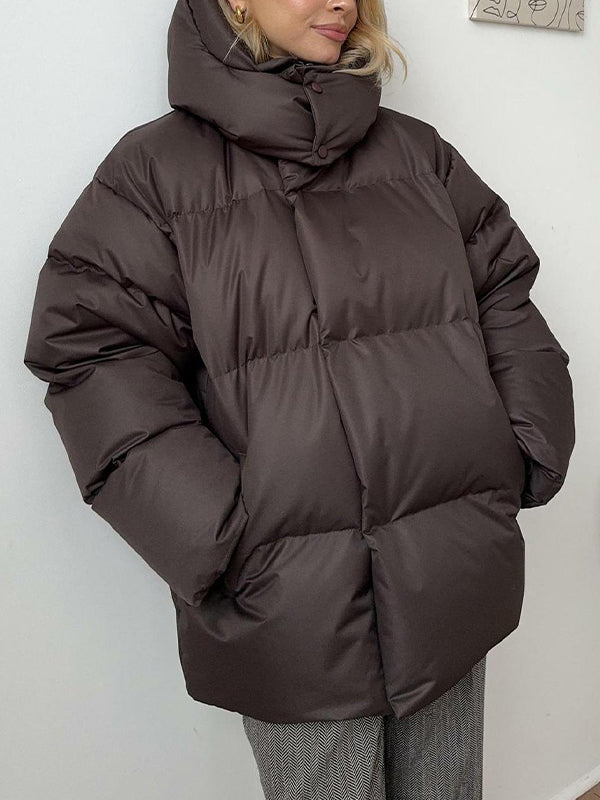EB | Mehrfarbiges Gepolstertes Jacket mit Kapuze