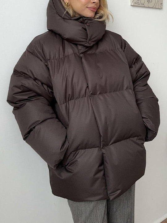 EB | Mehrfarbiges Gepolstertes Jacket mit Kapuze