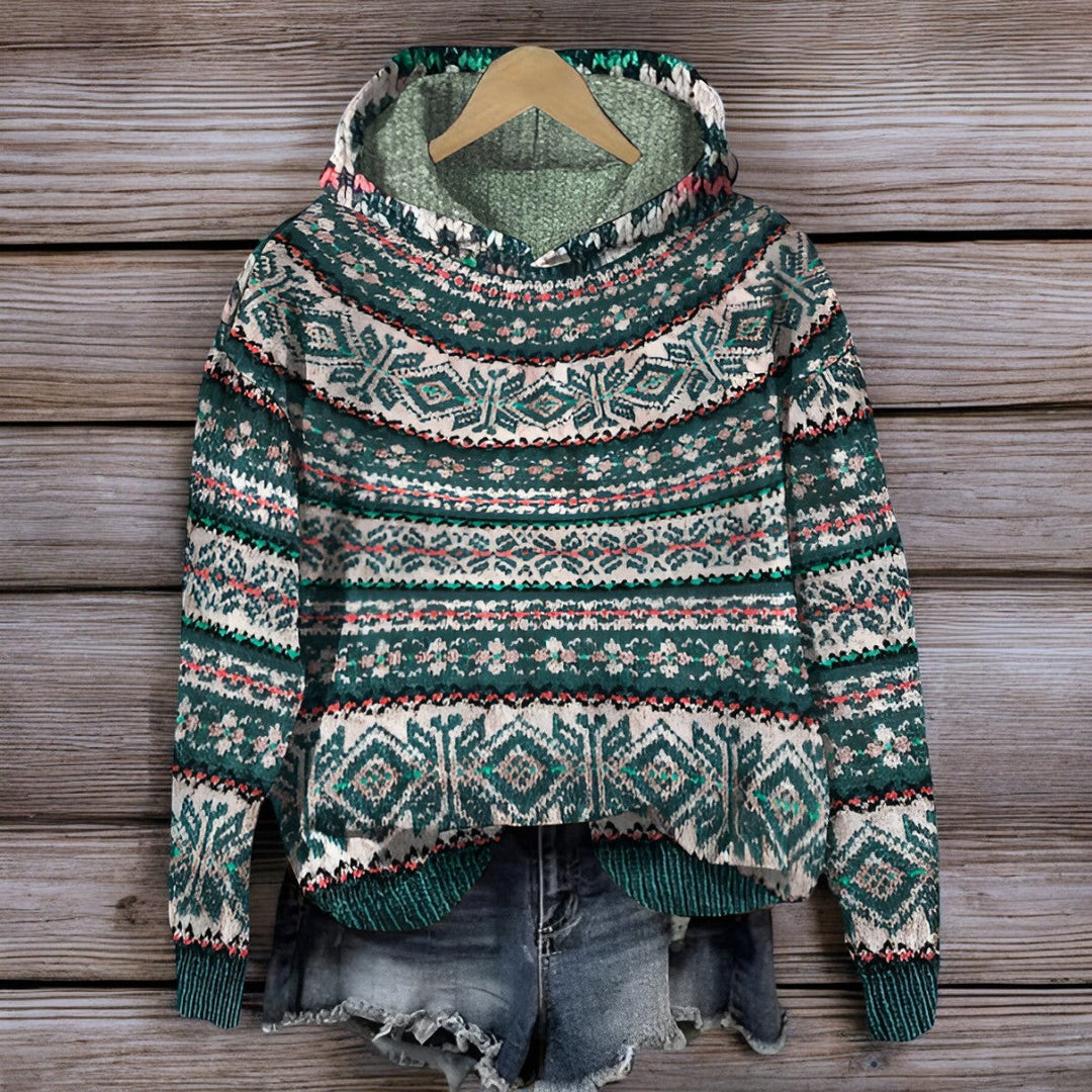 EB | Isländischer Gestrickter Kapuzenpullover für Den Winter