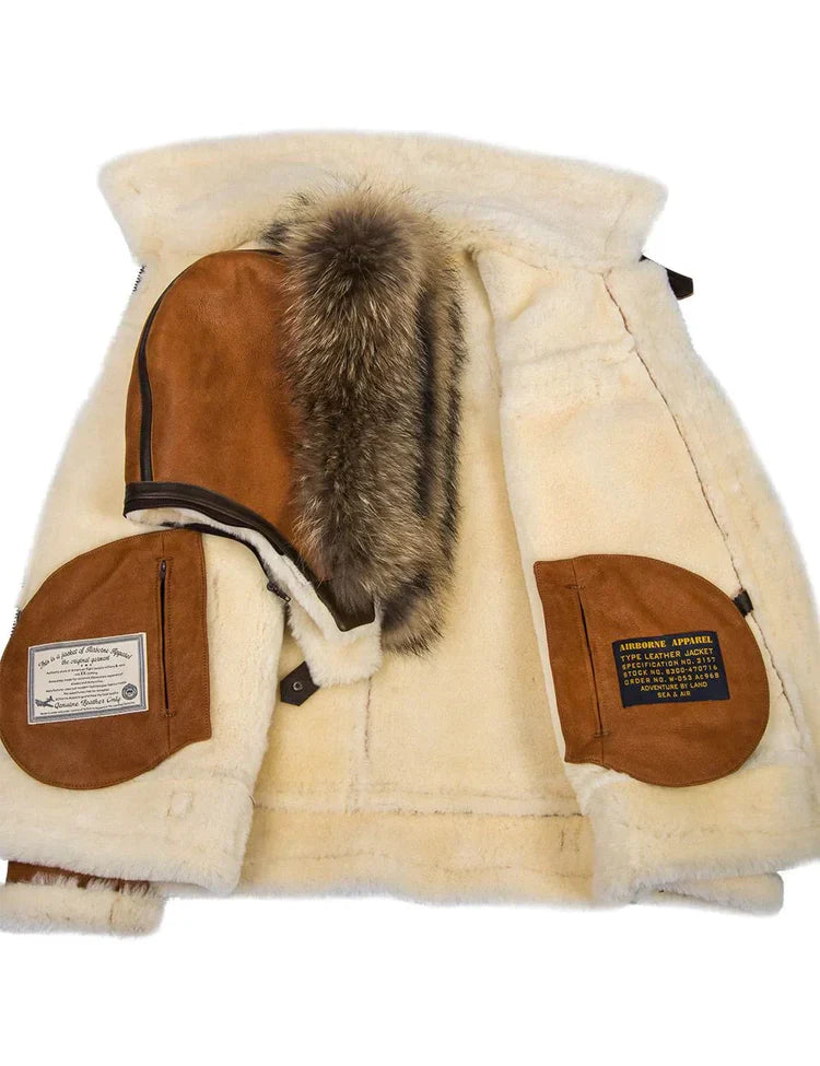 EB | Schafsfelljacke mit Fellkapuze