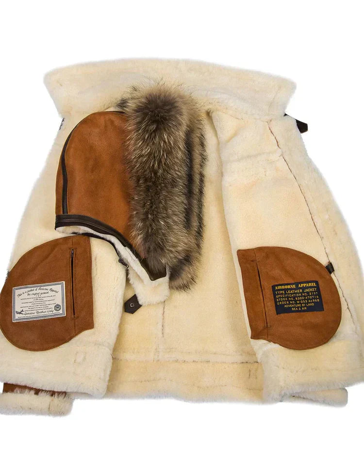 EB | Winter Lammfelljacke mit Pelzkapuze