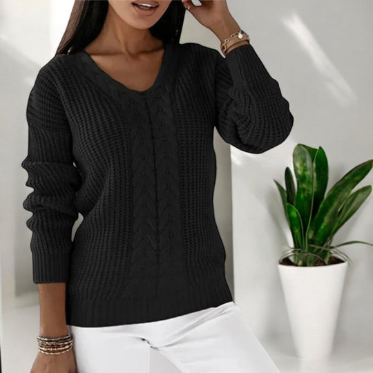 EB | Gemütlicher Skandinavischer Strickpullover für Den Alltagsstil