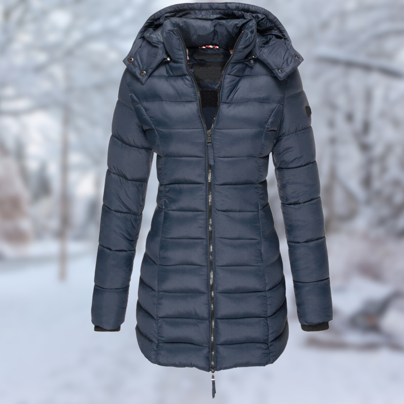 EB | Stilvolle Halblange Winterjacke Für Damen