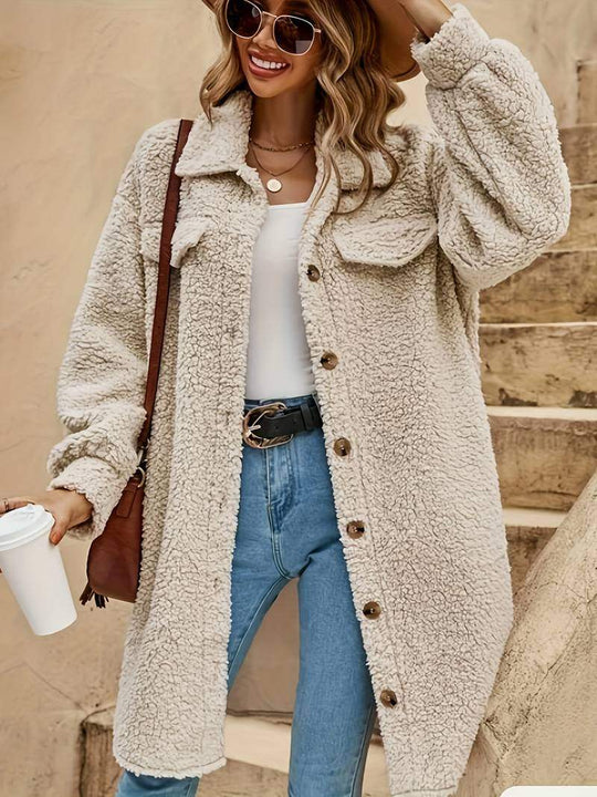 EB | Übermantel Damen Sommerliche Chic Luftige Textur Perfekt für Kühlere Sommertage