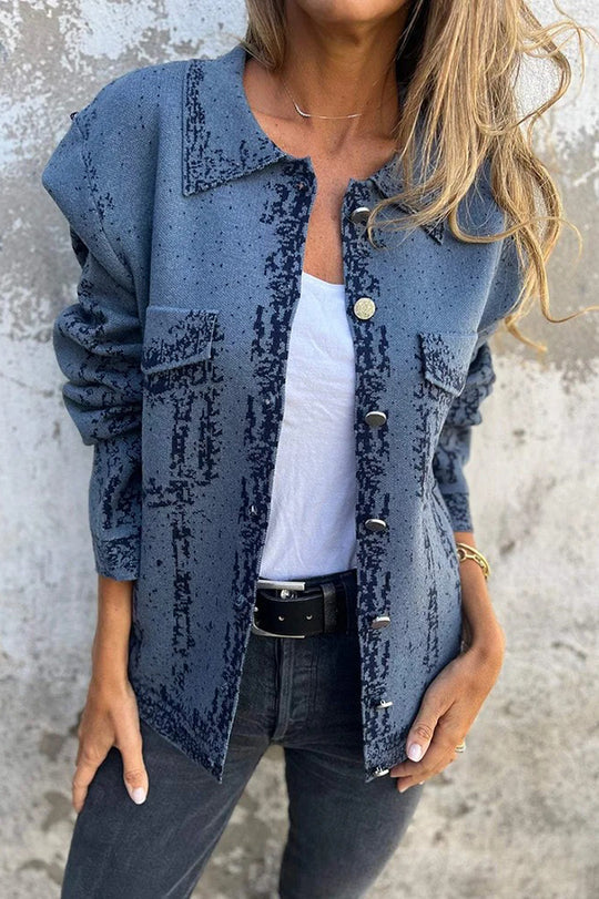 EB | Revers Metall Schnalle Lässige Lockere Jacke