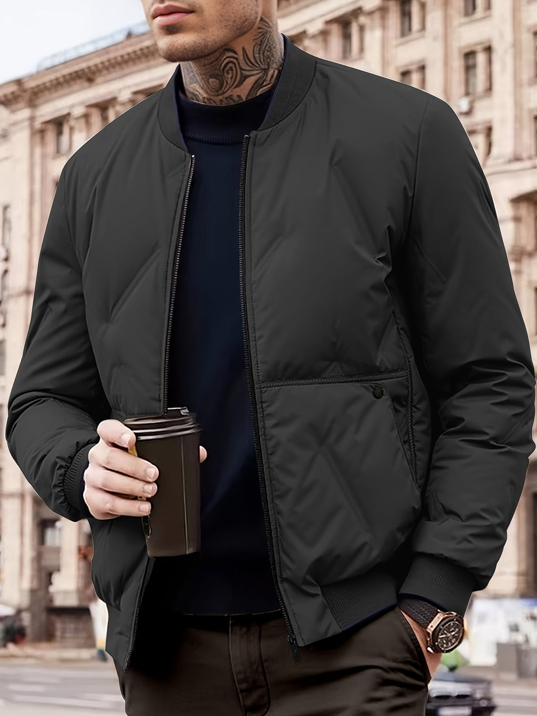 EB | Moderne Bomberjacke Polyester Stil und Komfort