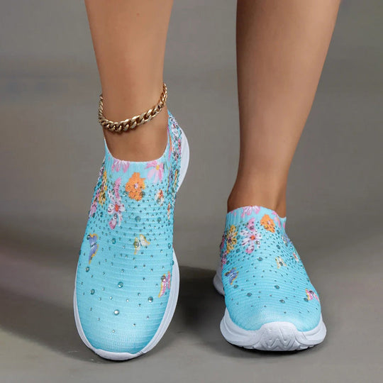 Schmetterlingsdruck Slip-On Schuhe EB