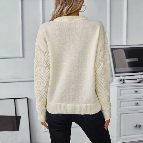 EB | Einfarbiger Pullover Mit Weichem Stoff