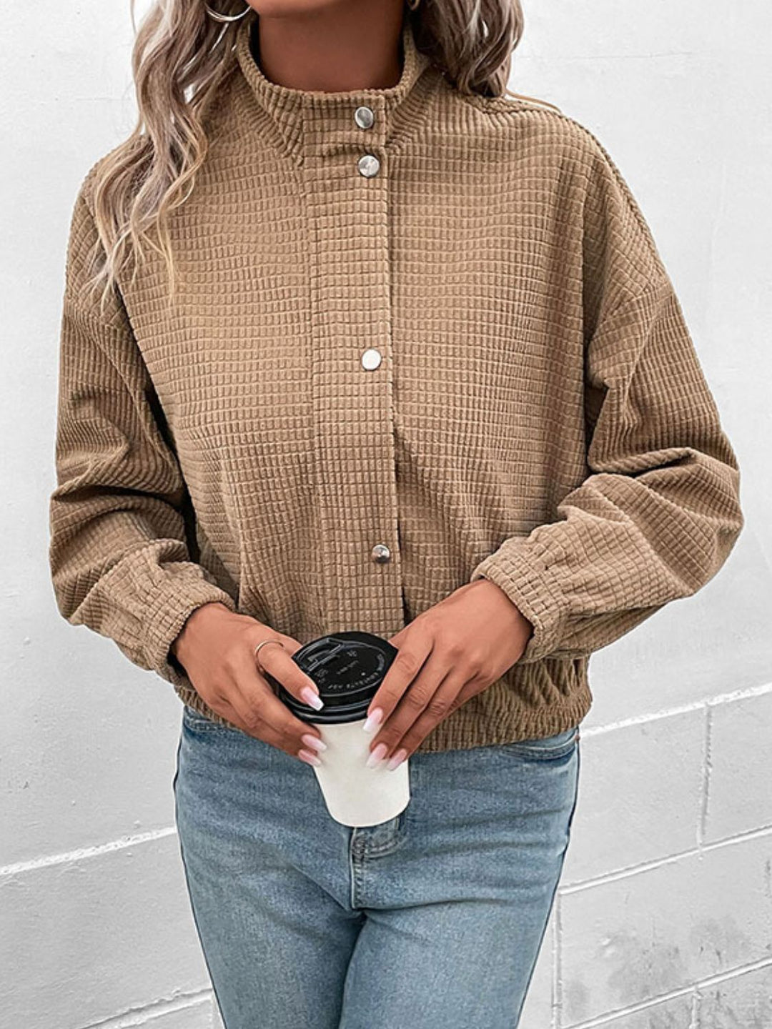 EB | Langarmjacke mit niedergedrückter Schulter