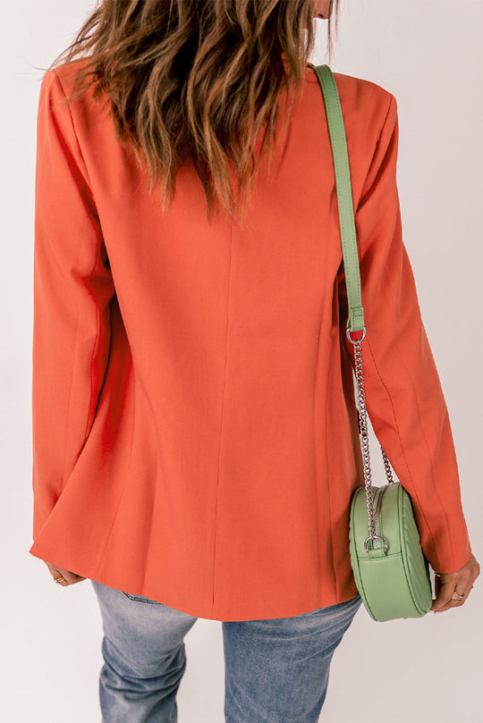 EB | Ein-Knopf gepolsterter Schulter Blazer