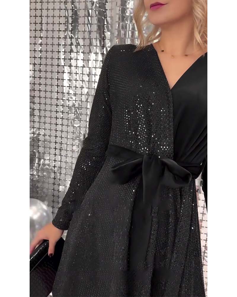 EB | Sexy Wickelbrust Paillettensamt