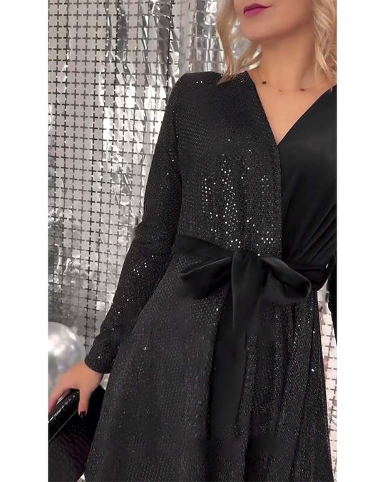 EB | Sexy Wickelbrust Paillettensamt
