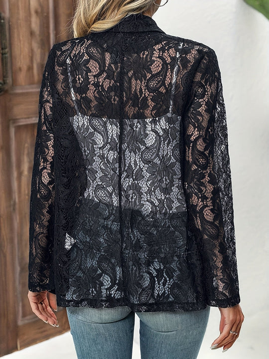 EB | Offener Vorderer Floralspitzen Revers Blazer