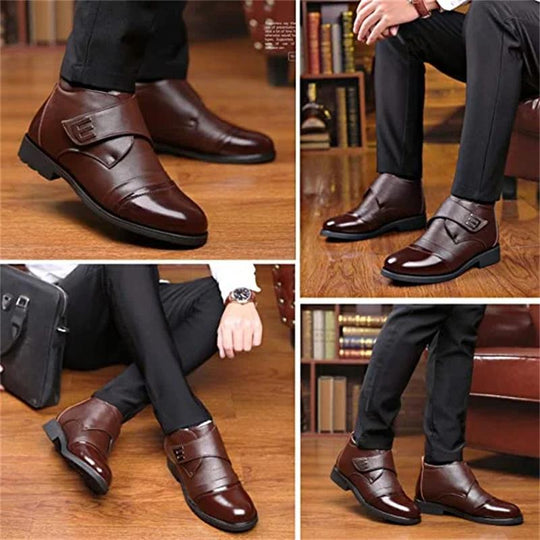 Gefütterte Herren Winterstiefeletten mit Kunstfell EB EB