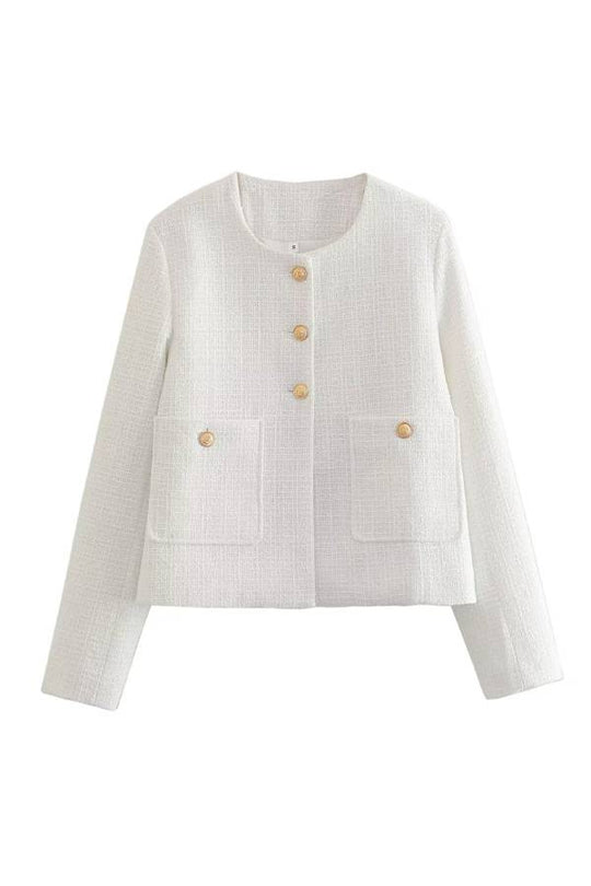 EB | Hals Slim Fit Colorblock Damen Knopfjacke