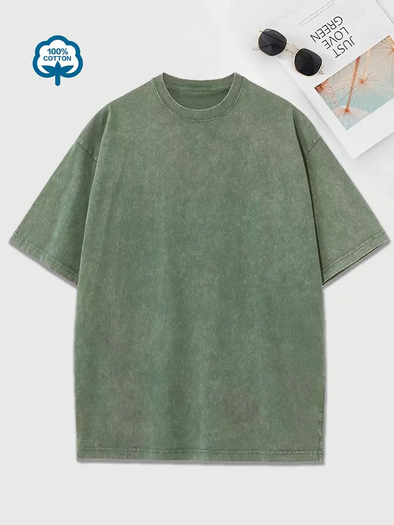EB | Baumwoll-T-Shirt mit Rundhalsausschnitt