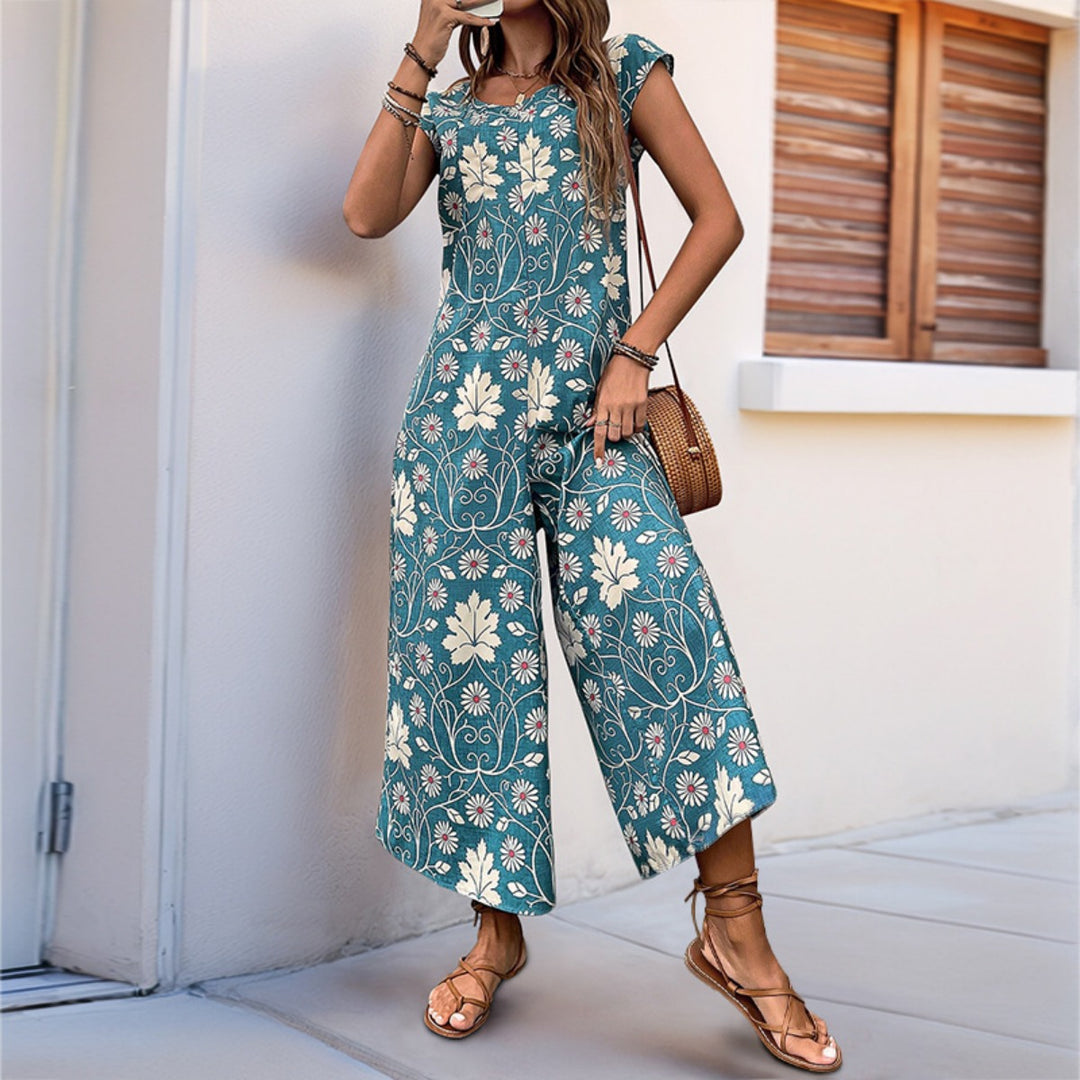 EB | Lockerer Jumpsuit mit Blumendruck