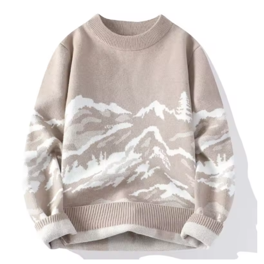 EB | Strickpullover Bergmotiv Warm und Stilvoll
