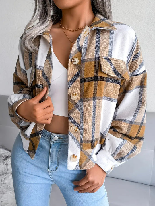 EB | Karierte Flanelljacke - Kurzschnitt