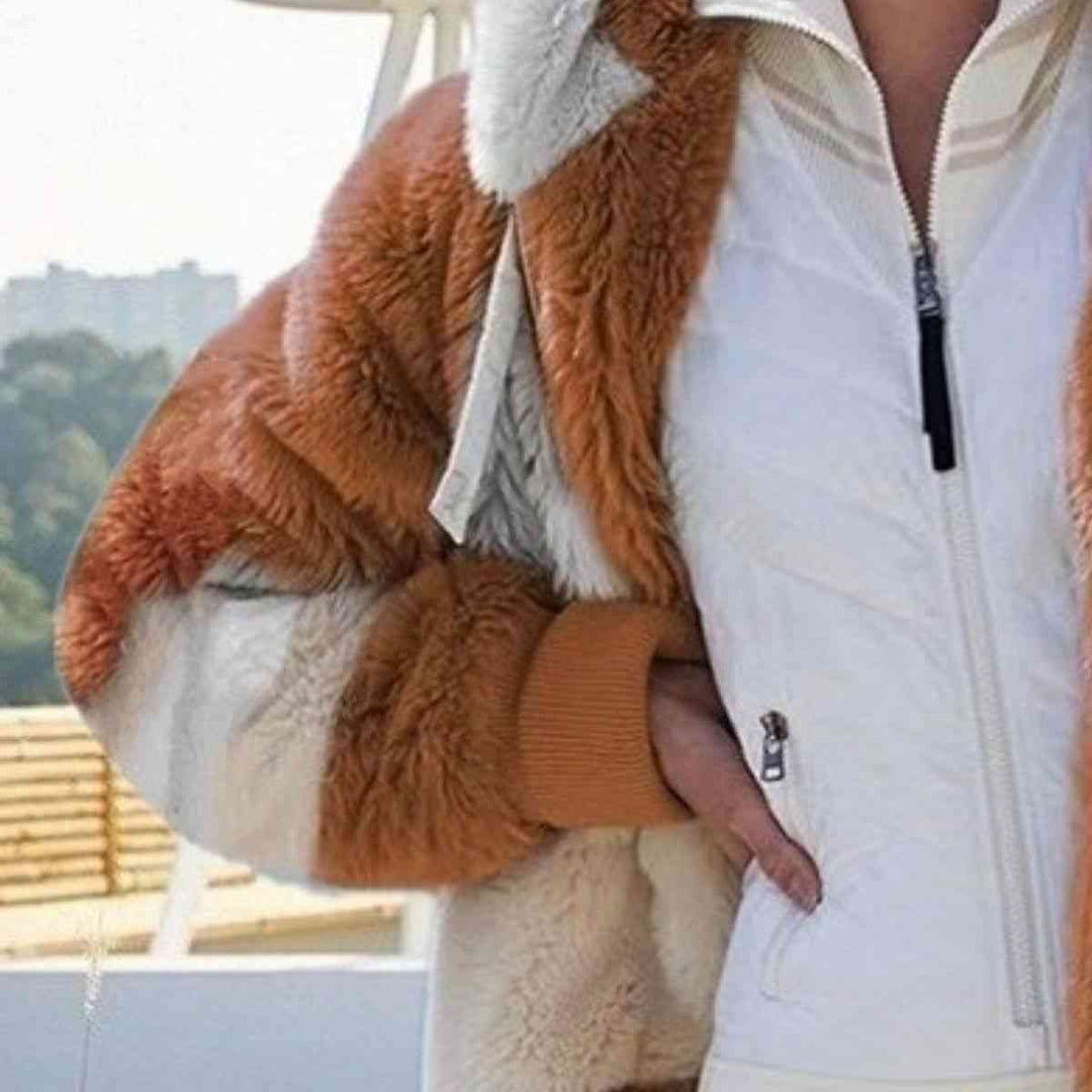 EB | Color Block Zip-Up Kapuzenjacke
