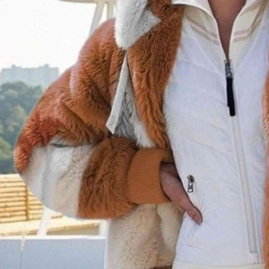 EB | Color Block Zip-Up Kapuzenjacke