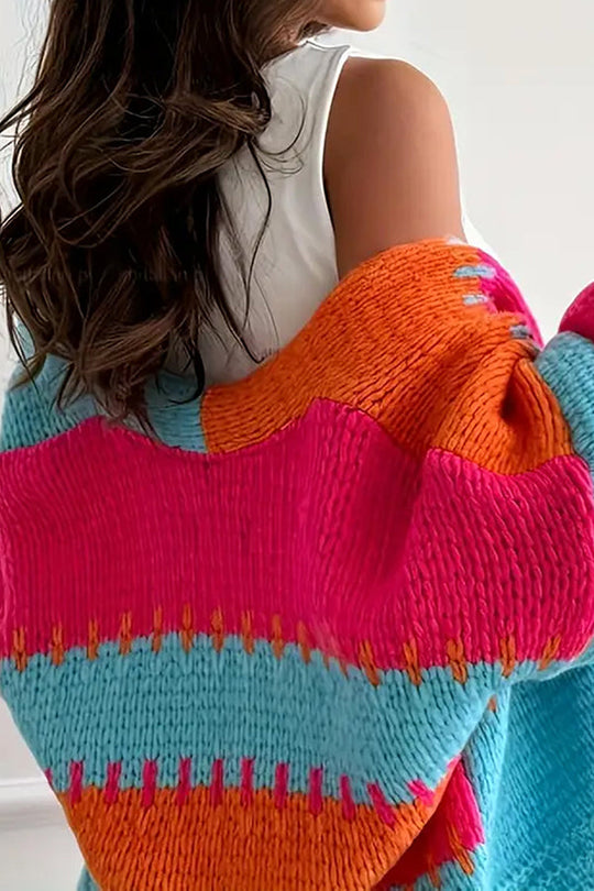 EB | Gemütlicher Cardigan mit Kontrastierenden Nähten