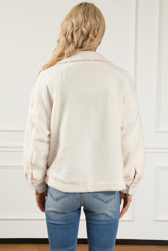 EB | Weiche Teddyjacke mit Taschen Komfortabel und Trendy Perfekt für Den Alltag
