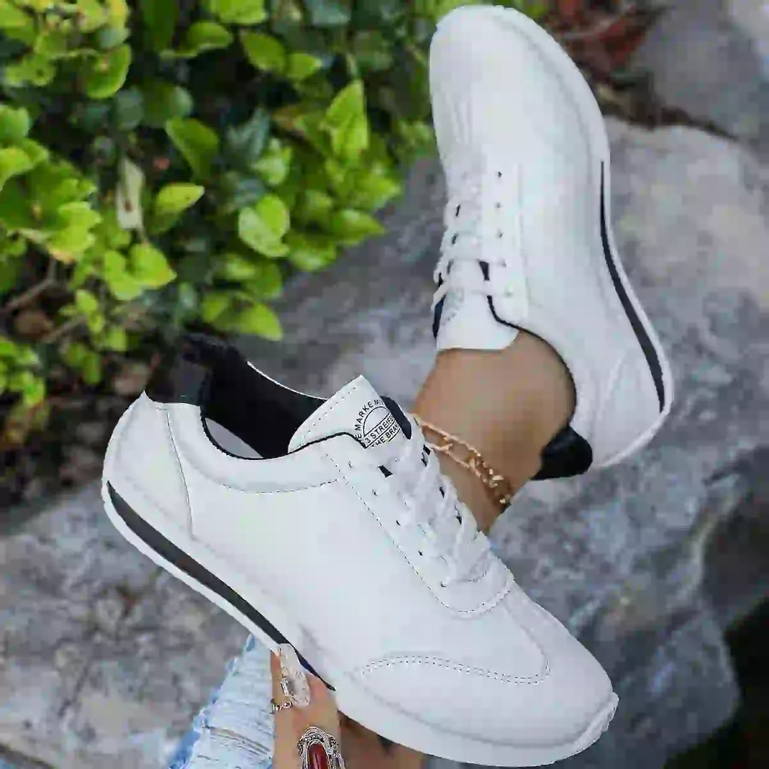 Einfarbige Freizeit-Sportschuhe für Damen mit dicken Sohlen EB EB