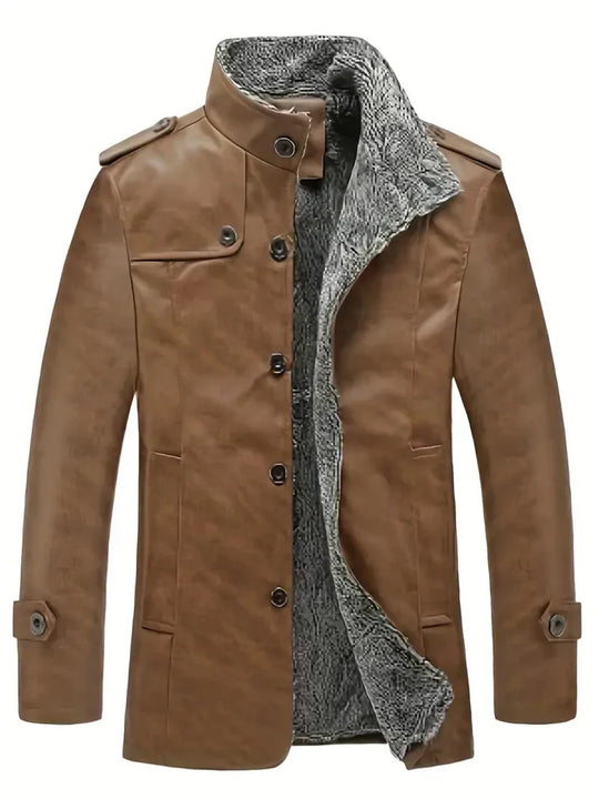 EB | Herren Lederjacke mit Fleece-Futter