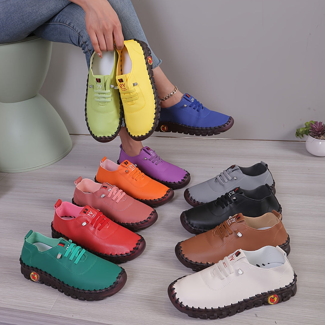 EB | Bequeme Lederschuhe mit Runder Spitze