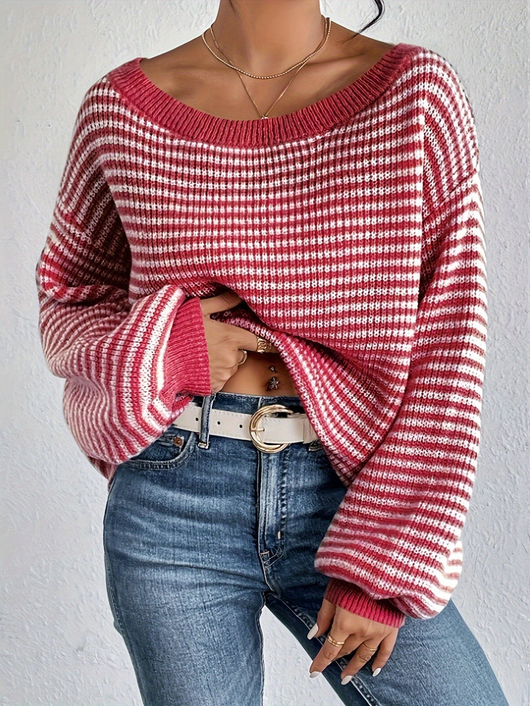 EB | Gestreifter Pullover Lässig und Stilvoll Weicher Komfort